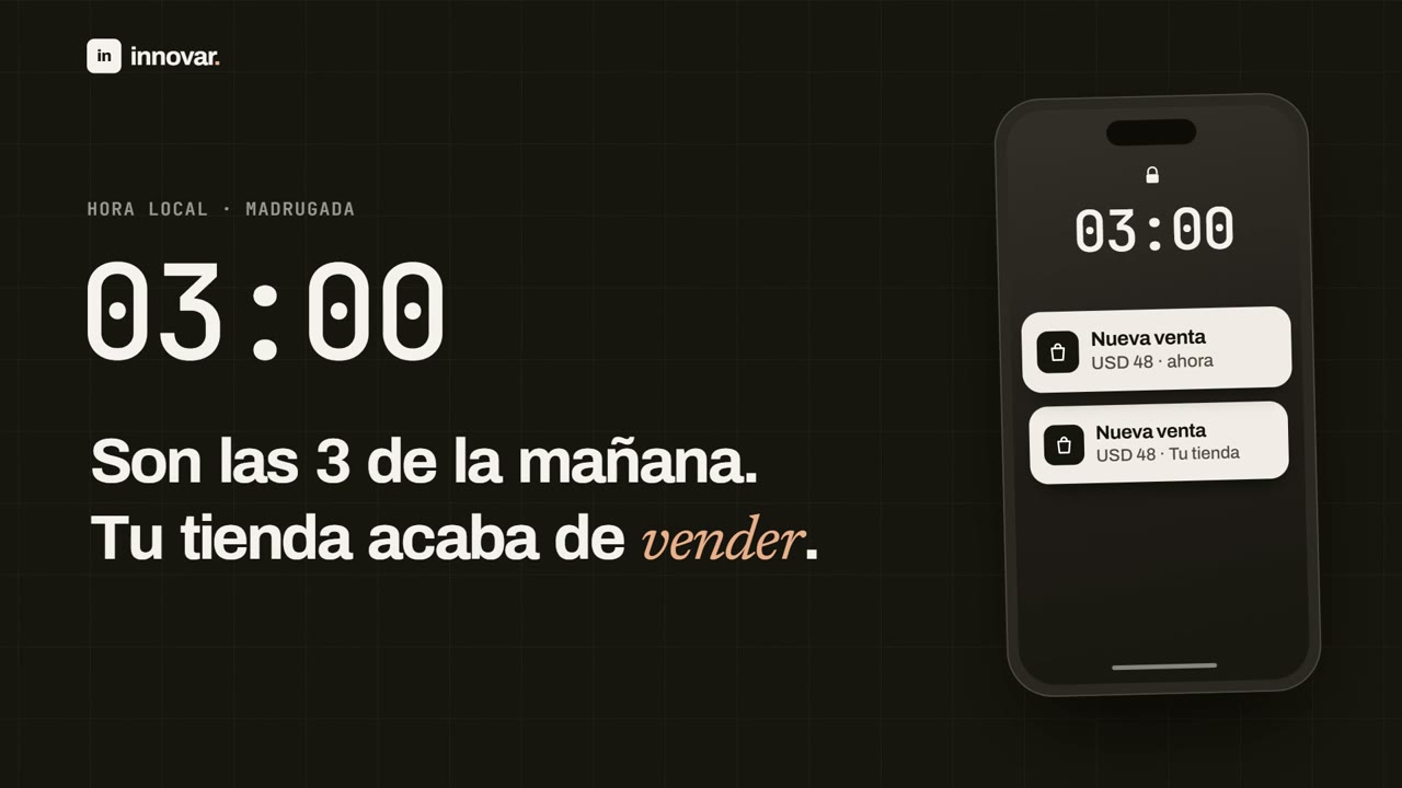 Primer cuadro: Promo del servicio Tienda online